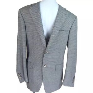 Canali Gray Check Wool Blazer
